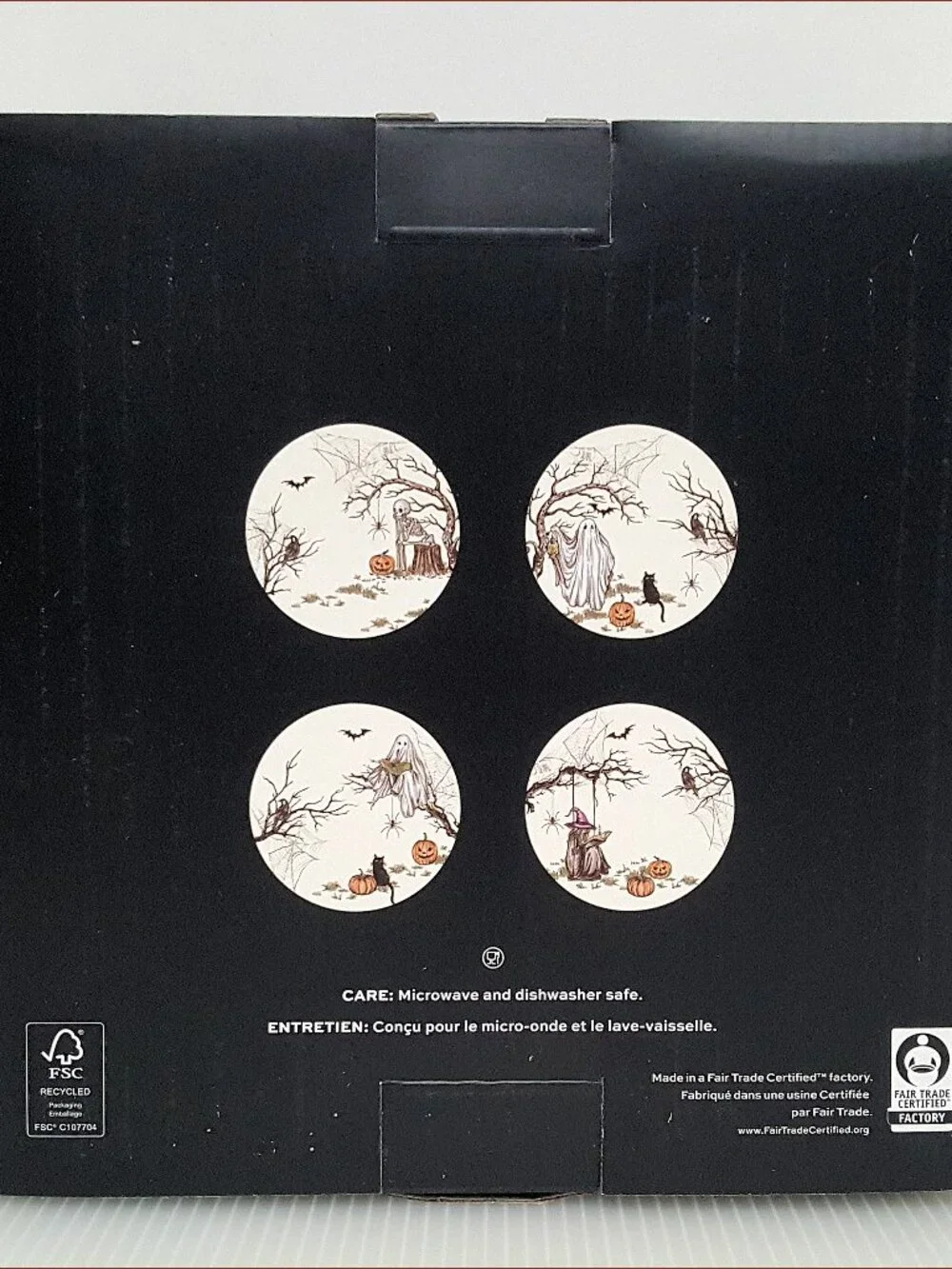 Pottery Barn S/4 Midnight Manor Appetizer Plates 7